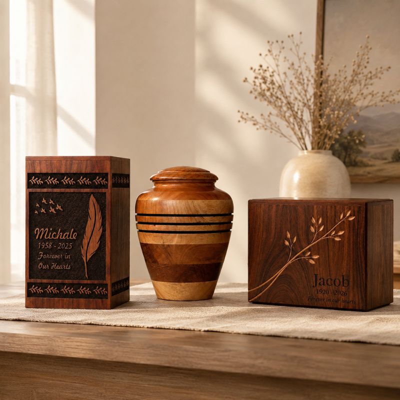 Wood Urns